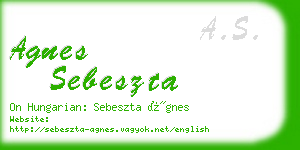 agnes sebeszta business card